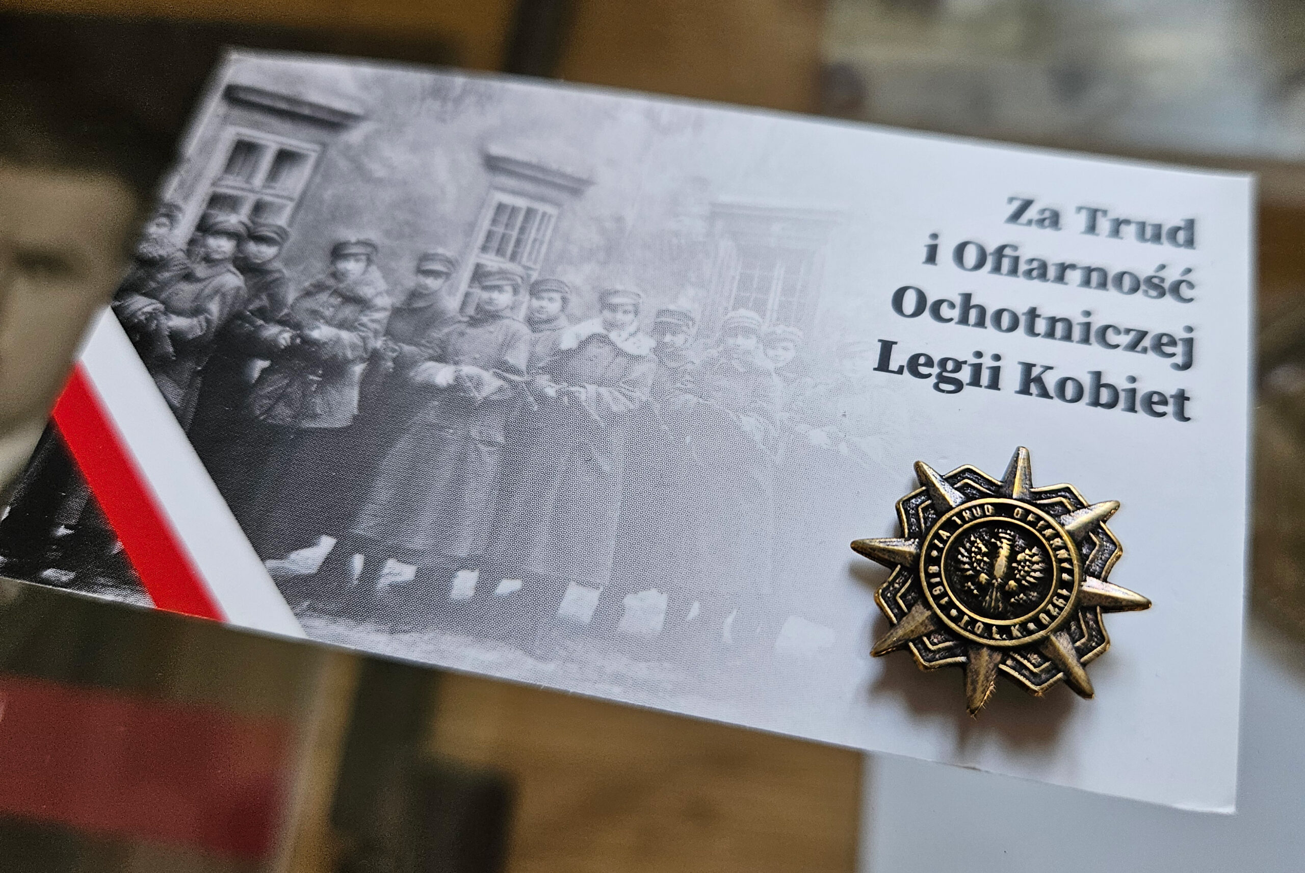 Miniaturka odznaki „za trud ofiarny” Ochotniczej Legii Kobiet